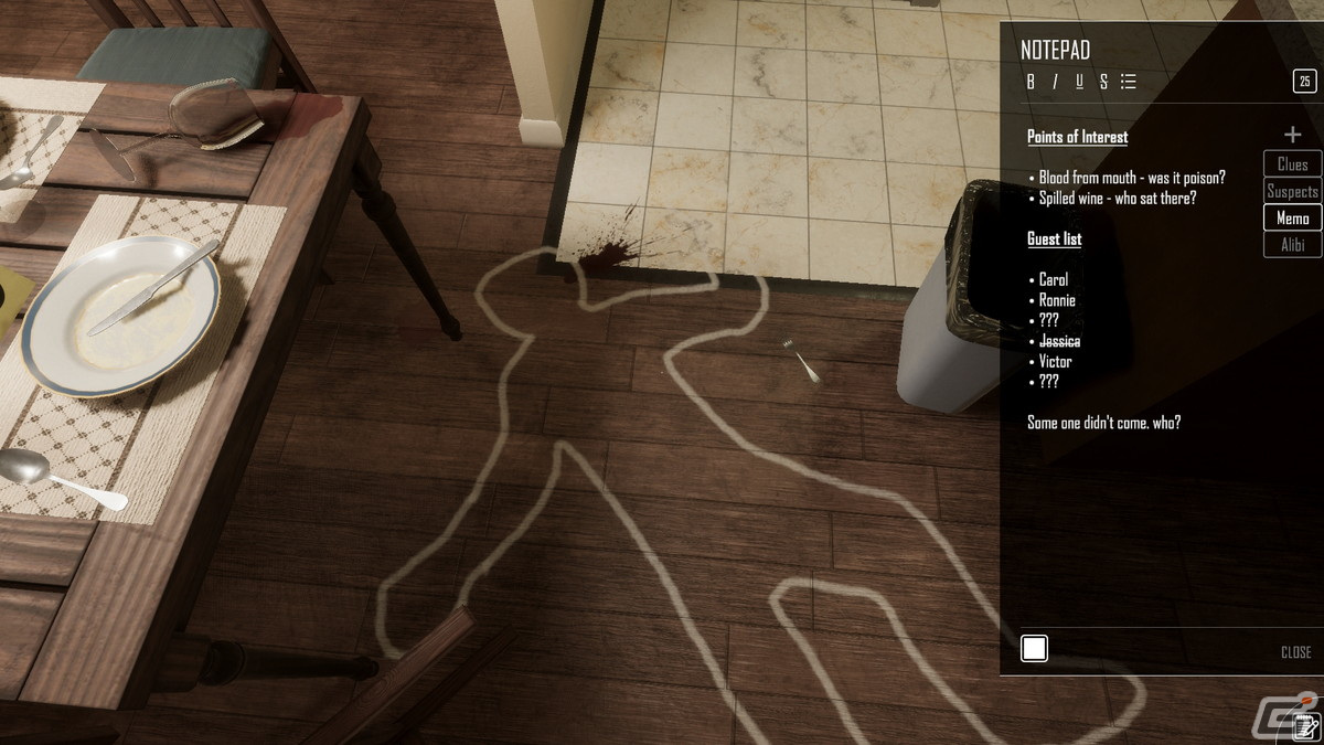 推理調査ゲーム「Scene Investigators」の配信日が10月24日に決定！現場検証や証拠の断片から推論し真相を目指せの画像8