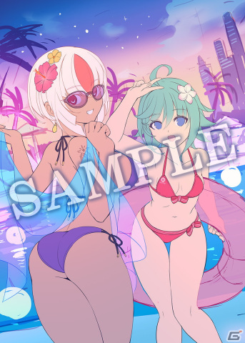 「GUNVOLT RECORDS 電子軌録律」本体に搭載される全15曲が公開！畠山義崇氏による描き下ろし店舗特典イラストの線画もの画像19