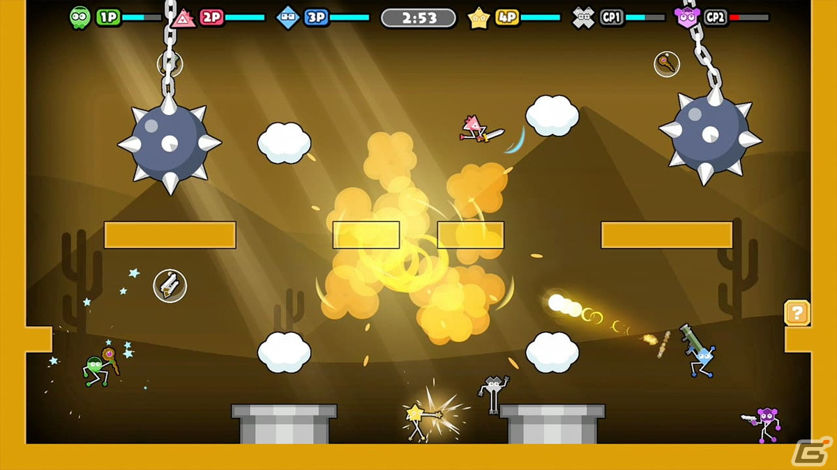 Switch版「ジオメトリックブラザーズ」の予約受付が開始！多彩なステージでのバトルやスリリングなレースを楽しめるパーティーゲームの画像8