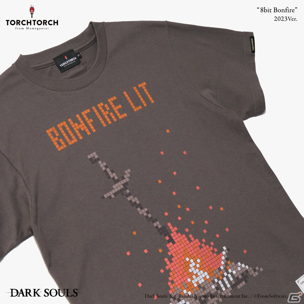 TORCH TORCH×「ダークソウル」8bitの篝火のTシャツ＆双王子ローリアンとロスリックのTシャツの2023年版がWeb通販で一般販売！ |  Gamer