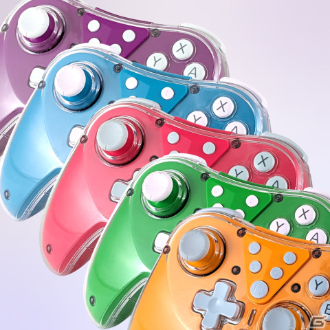 Switch用「カラフルコントローラー ピンク/ブルー/オレンジ/グリーン/パープル」が発売！連射やマクロ機能に加えてジャイロや加速度センサーも搭載の画像2