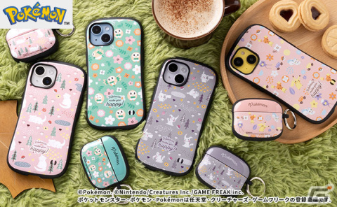 iFaceから「ポケモン」北欧柄のiPhoneスマホケースとAirPodsケースが登場！モダンであたたかな雰囲気の集合・ヤドン・モクロー・ミミッキュの4柄の画像1