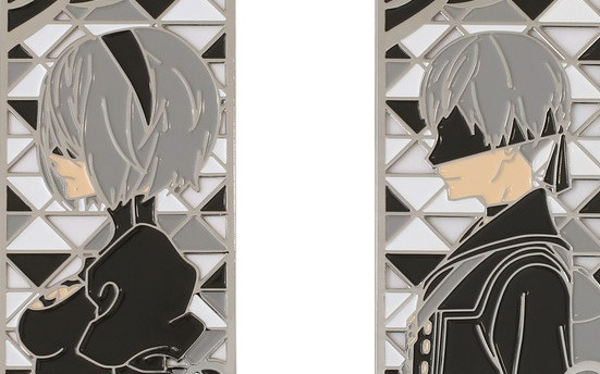 TVアニメ「NieR:Automata Ver1.1a」2Bと9Sの横顔が描かれたメタルブックマーカーやブラックボックスデザインポーチ付きエコバッグが登場！