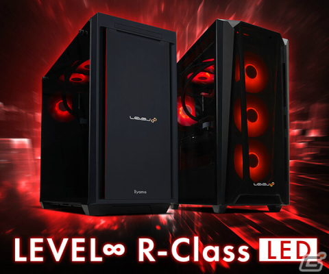 赤く光るミドルタワーゲーミングPC「LEVEL∞ R-Class LED」が発売！リーズナブル＆シンプルにLEDライティングを楽しめるの画像1