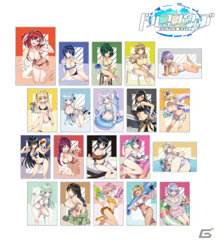 「ドルフィンウェーブ」全20種のトレーディングアクリルカードやメモリーイラストを使用したキャンバスボードが登場！の画像1