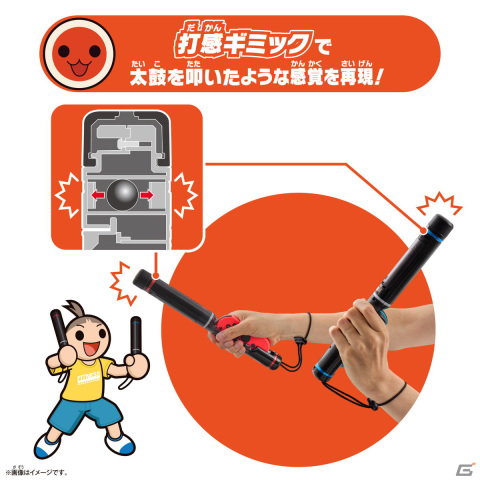 Switch「太鼓の達人」シリーズのフリフリ演奏を本格的に楽しめるアタッチメント「フィットバチ」が12月7日に発売！の画像2