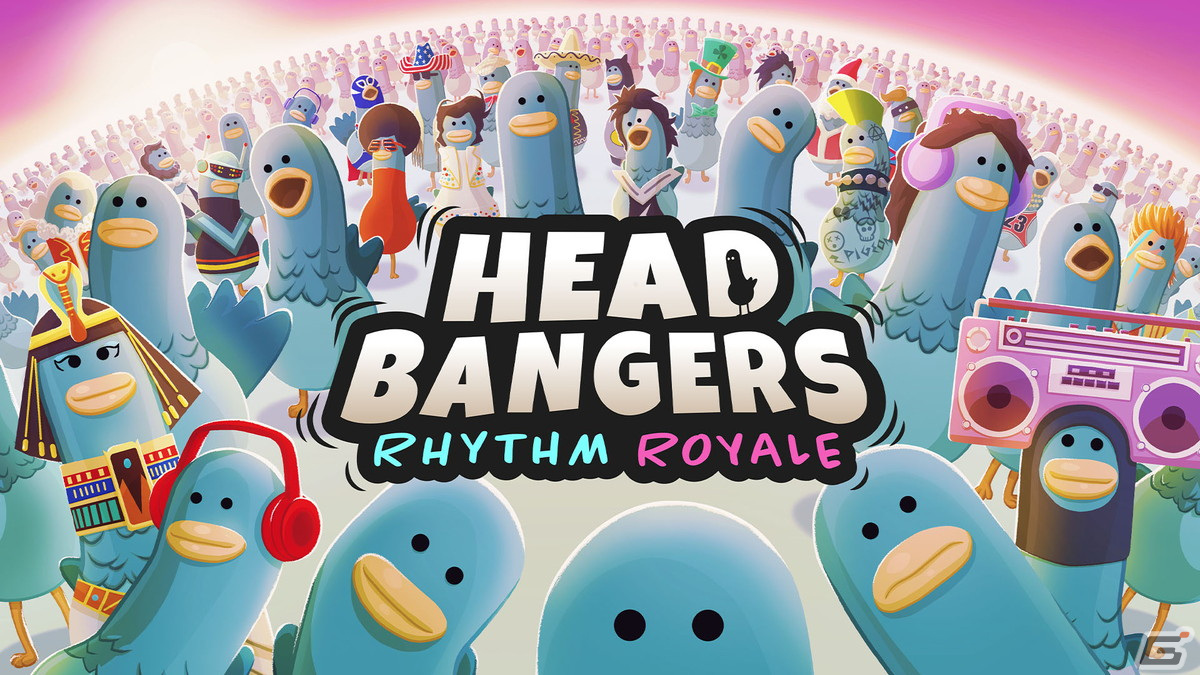 ハトとなり30羽の群れの中でリズムバトルロワイヤルを行う「Headbangers: Rhythm Royale」がPlayStation/Xbox/Switch/PC向けに配信開始!の画像