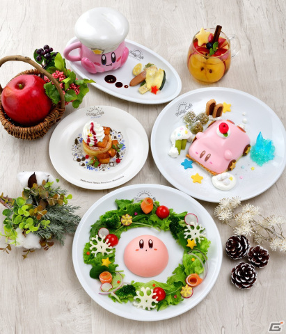 「カービィカフェ」に冬が到来！リースのように彩られたサラダなど新作メニューが登場する「カービィカフェ WINTER 2023」が11月9日より開催の画像2