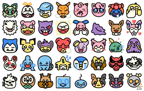 LINE絵文字「ポケモン みんなといっしょ絵文字」が配信！コダックやゲンガー、ニャオハなどのさまざまな表情が絵文字にの画像2
