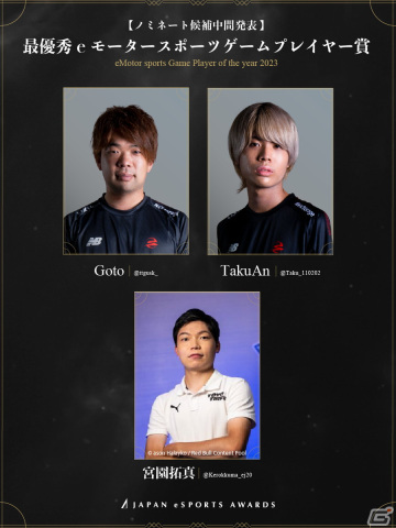 「日本eスポーツアワード」ファン投票の中間結果が公開！投票期間は12月31日までの画像6