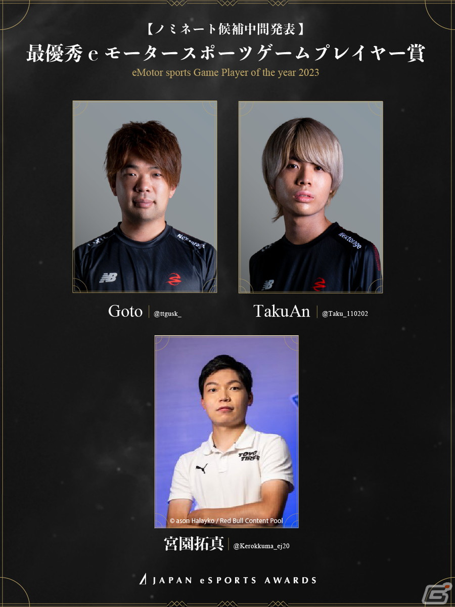 「日本eスポーツアワード」ファン投票の中間結果が公開!投票期間は12月31日までの画像