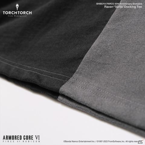 「ARMORED CORE VI FIRES OF RUBICON」独立傭兵C4-621とレイヴンのエンブレムがドッキングしたコラボTシャツが11月17日に発売決定！の画像