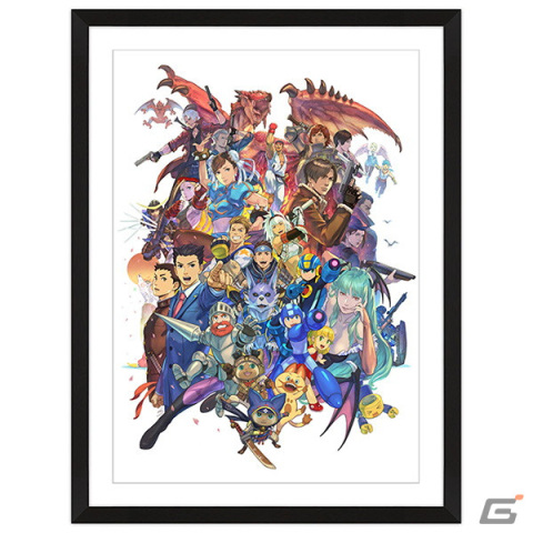 「大逆転裁判」のキャラクターデザイナー塗和也氏が描くカプコンの代表キャラたちに注目！カプコン40周年記念アートグッズが受注開始の画像1
