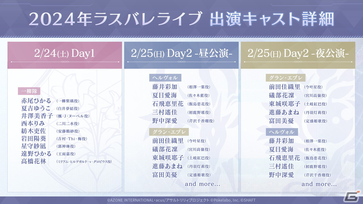 「ラスバレ」2024年2月開催のライブタイトルが「アサルトリリィ Last Bullet LIVE Lily's Dreamin' ☆ Party」に決定！の画像