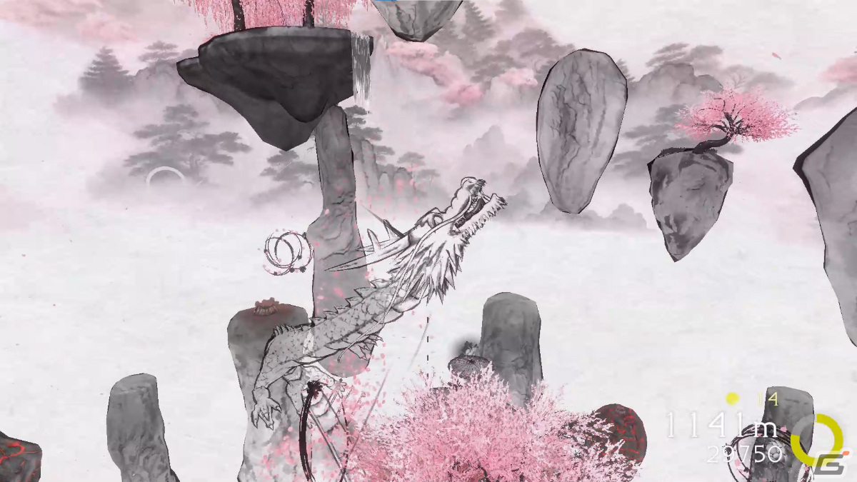 「点睛」のSteamデモ版が配信！水墨山水画の世界をゆっくりと昇っていくリラックス禅アクションの画像2