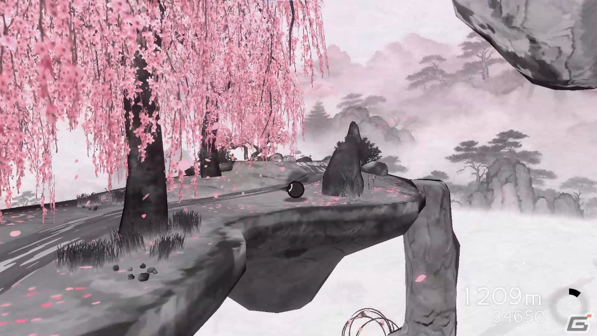 「点睛」のSteamデモ版が配信！水墨山水画の世界をゆっくりと昇っていくリラックス禅アクションの画像3