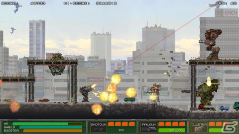 近代兵器とスーパーメカが入り乱れる横スクロールアクション「MECHBLAZE」がSwitchで12月14日に配信決定！の画像
