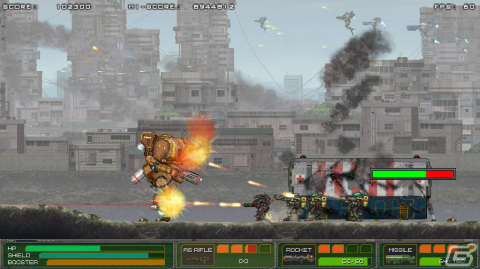 近代兵器とスーパーメカが入り乱れる横スクロールアクション「MECHBLAZE」がSwitchで12月14日に配信決定！の画像