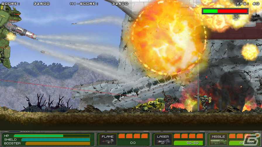 近代兵器とスーパーメカが入り乱れる横スクロールアクション「MECHBLAZE」がSwitchで12月14日に配信決定！の画像17