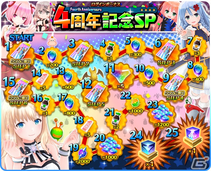 「デタリキZ」4周年記念アップデートが3週連続で実施！第1弾では図鑑機能「過去のクリエーターズコラボイラスト」が追加の画像