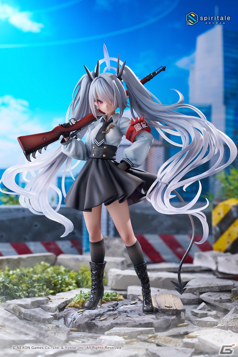 「ブルアカ」風紀委員会の切り込み隊長・銀鏡イオリが1/7スケールフィギュアに！なびく銀髪ツインテールやしなやかな尻尾などを忠実に再現の画像2