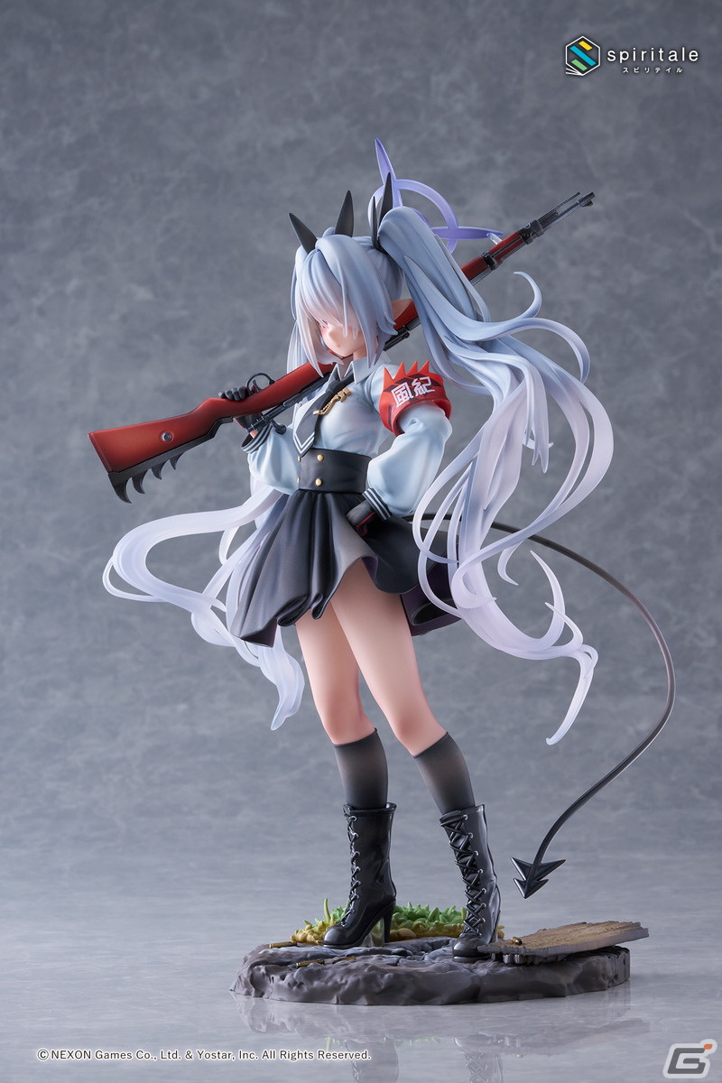 「ブルアカ」風紀委員会の切り込み隊長・銀鏡イオリが1/7スケールフィギュアに！なびく銀髪ツインテールやしなやかな尻尾などを忠実に再現の画像5