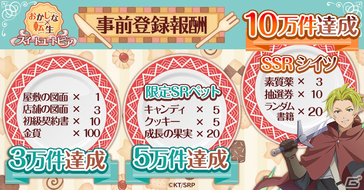 「おかしな転生 スイートユートピア」の正式サービス開始日が11月16日に決定!おかしの国を作る放置系シミュレーションの画像