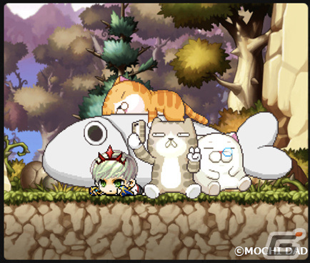 「メイプルストーリーM」と「ランラン猫」とのコラボイベントが開催！コインを集めて「みんなでダラダラ椅子」や称号をゲットしようの画像4