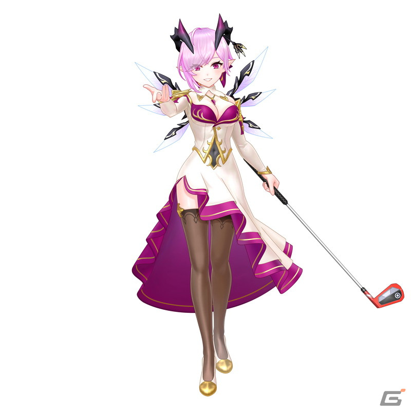 「白猫GOLF」にオスクロル（CV：茅野愛衣）のウェア「レジェンドフルドレス〈暁闇〉」が登場！特別な称号プレートが手に入るイベントもの画像
