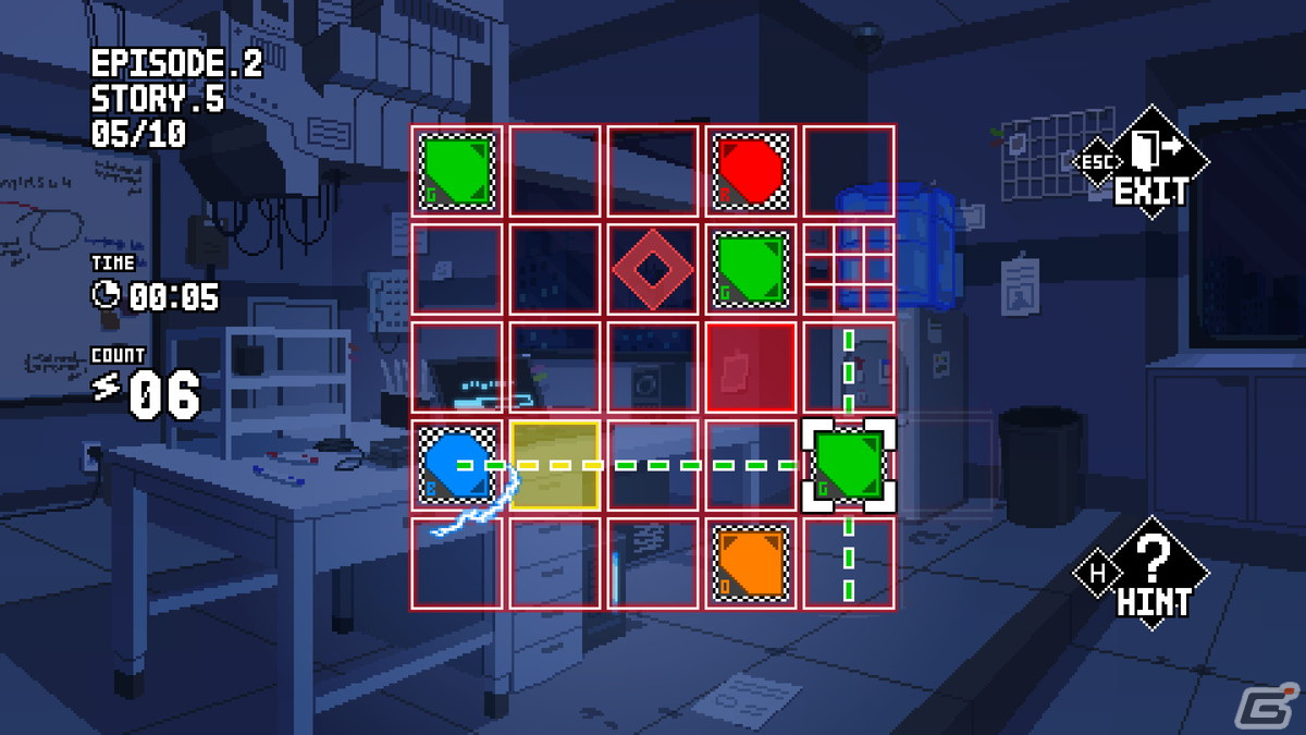 色の特性を考えながらブロックを消すパズルゲーム「Pygmalion」の早期アクセスがSteamにて開始！ビジュアルノベル風のストーリーもの画像5