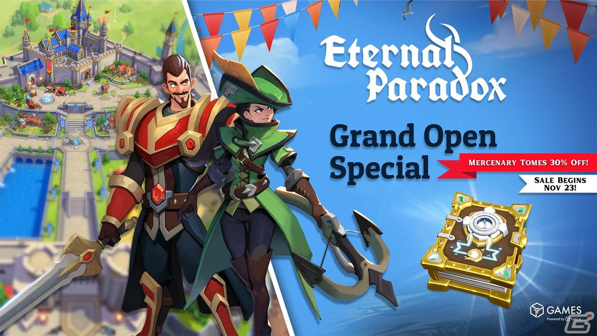 ハイブリッド4X RPG「Eternal Paradox」が12月6日に正式ローンチ！傭兵を召喚できる「傭兵の書」が販売中の画像