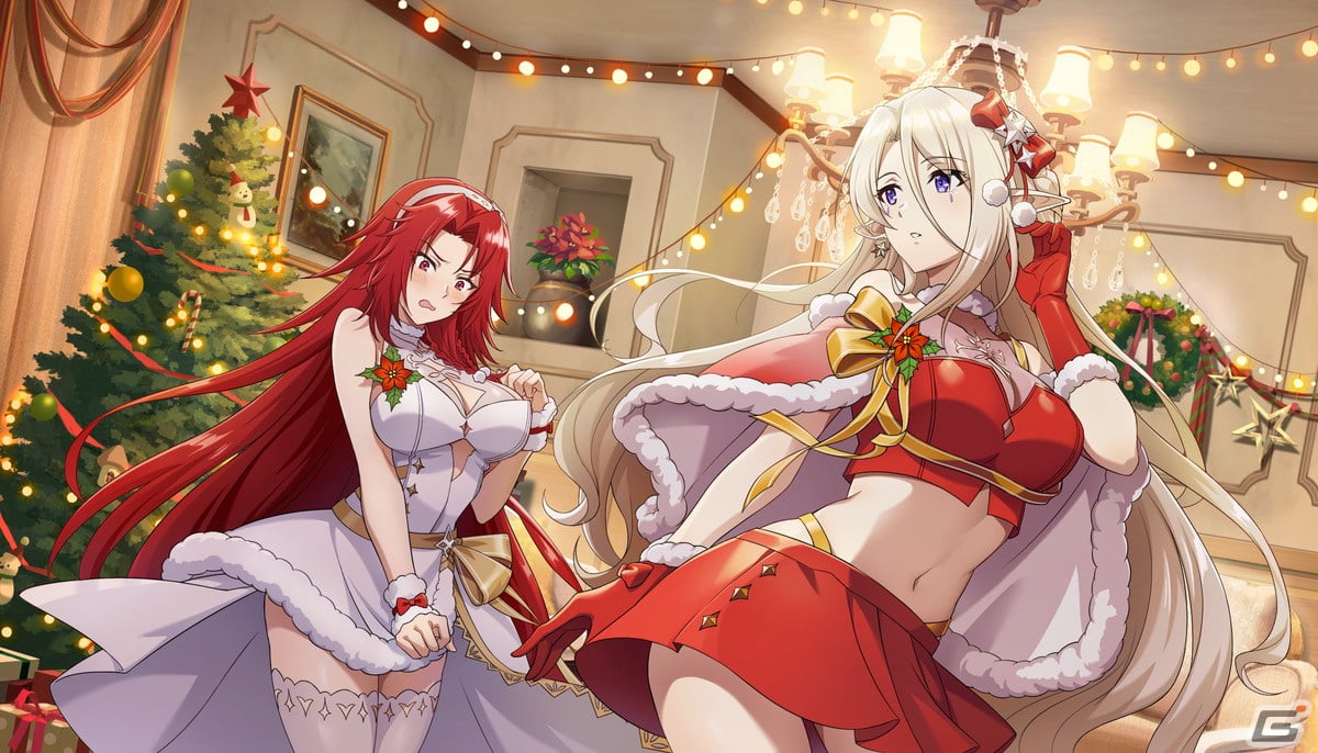 「カゲマス」期間限定シーズナルイベント「想い届けるミス・クリスマス!」開催!アイリスとベアトリクスがサンタ衣装で登場の画像