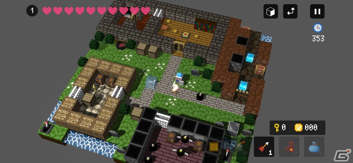 箱庭といっても表現力は多彩。NPCを配置してRPGのようなものも制作可能。