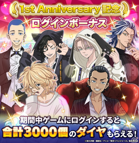「東京リベンジャーズ ぱずりべ！ 全国制覇への道」は1周年！人気投票衣装の花垣武道や佐野万次郎、九井一が登場するガチャが開催の画像4