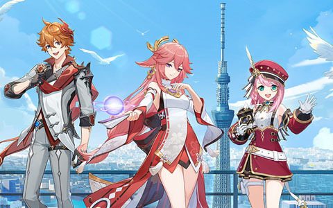 「原神」と東京スカイツリーのコラボイベント「青空の大冒険～雷霊に導かれて～」が2024年1月より開催決定！