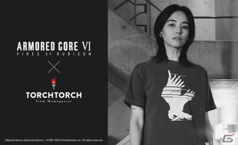 「ARMORED CORE VI FIRES OF RUBICON」作中エンブレムがモチーフとなったTORCH TORCHとのコラボTシャツ2種の受注受付が開始！の画像1