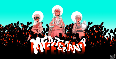ビジュアルノベル「メディテラネア・インフェルノ」の日本語版が12月19日にリリース！クィアの若者3人組が自らを再発見する夏の逃避行の画像1