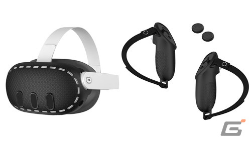 Meta Quest 3用のセミハードケースやシリコンカバー、充電機能付き