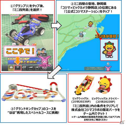 「ミニ四駆 超速グランプリ」グランドキングカップの舞台を“ほぼ”再現したコースが登場するコジマとのコラボイベントが開催！の画像2