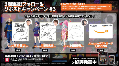 「タイトー LDゲームコレクション」が発売！AC版「タイムギャル」復刻ポスターも販売開始の画像3