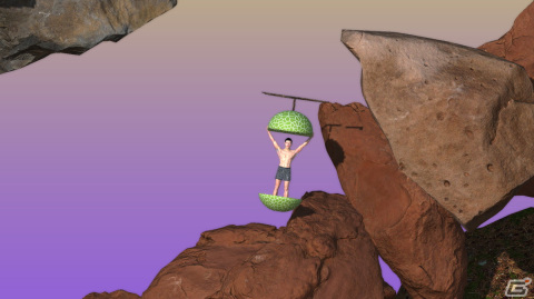 メロンに入った人間を操作し山を登る「Peeking at the peak」がSteamで配信開始―「Getting Over It with Bennett Foddy」に影響を受けて制作された高難度登山ゲームの画像