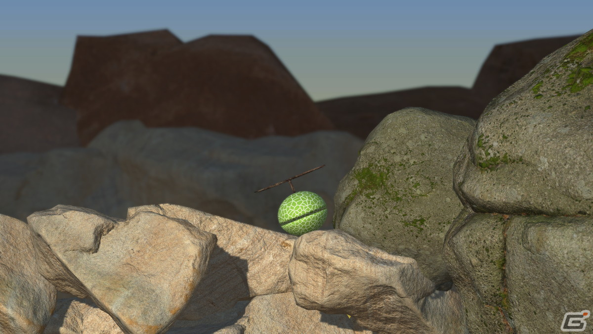 メロンに入った人間を操作し山を登る「Peeking at the peak」がSteamで配信開始―「Getting Over It with Bennett Foddy」に影響を受けて制作された高難度登山ゲームの画像