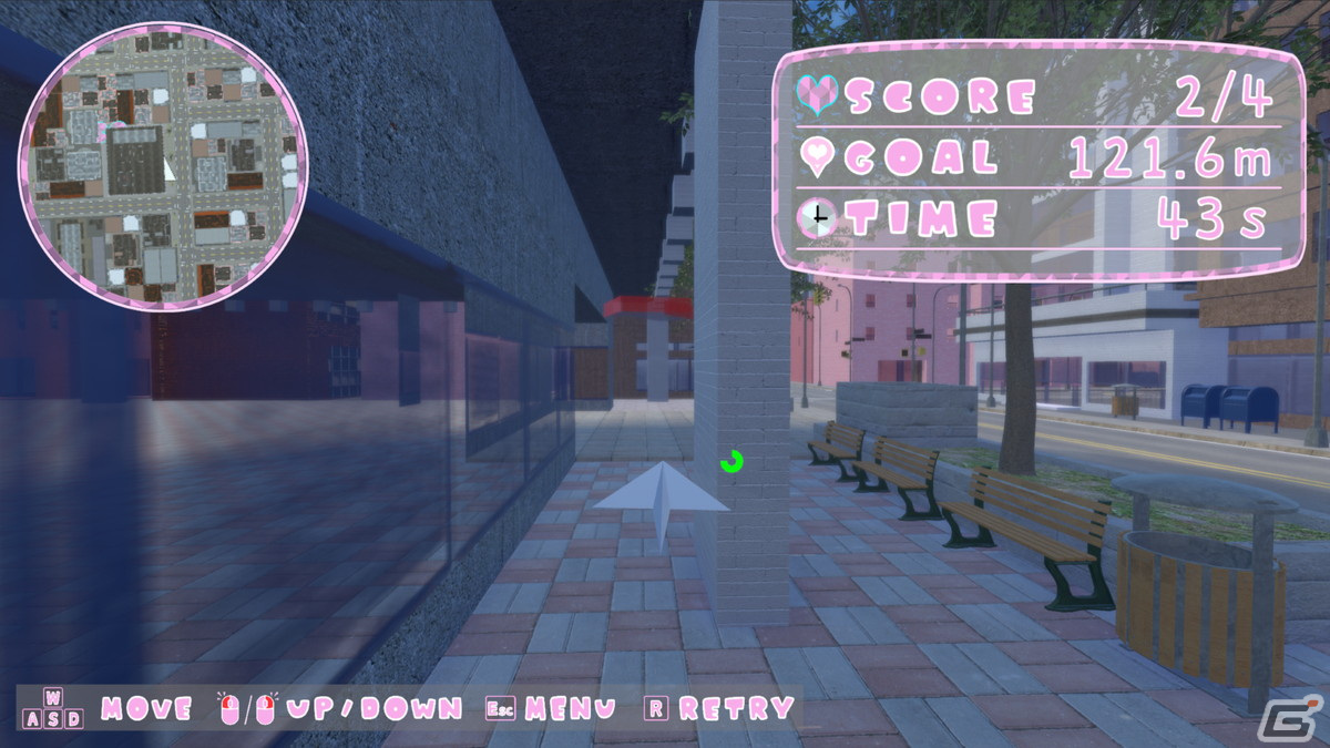 紙飛行機になった“恋文”を操作して女の子に届けるフライトアクションゲーム「KOIBUMI」がSteamで配信開始！の画像5