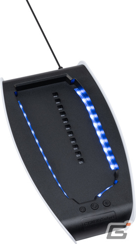 サイバーガジェットが新型PS5 slim専用の縦置きスタンドを12月21日に発売!さまざまな色に光るRGB LEDを搭載の画像