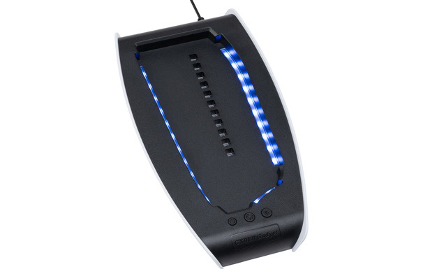 サイバーガジェットが新型PS5 slim専用の縦置きスタンドを12月21日に発売！さまざまな色に光るRGB LEDを搭載
