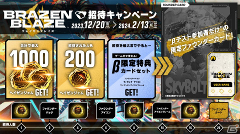「ブレイゼンブレイズ」オープンβテストは2024年2月6日より開催！参加登録がスタートの画像2