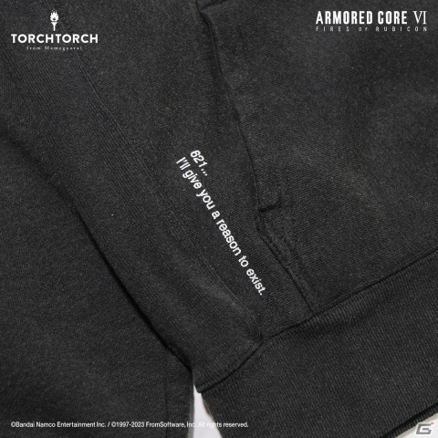 「ARMORED CORE VI FIRES OF RUBICON」とTORCH TORCHのコラボパーカーが登場！ハンドラー・ウォルターの渋みや存在感を表現の画像5