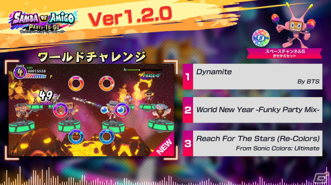 「サンバDEアミーゴ：パーティー・トゥー・ゴー」にBTSの「Dynamite」などの楽曲が追加！「スペースチャンネル5きせかえセット」もの画像1