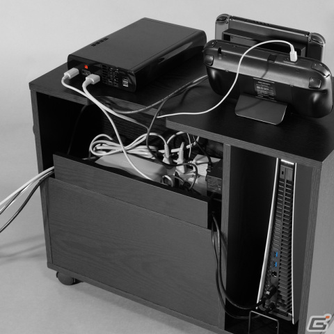 Bauhutteから配線ボックス付きゲーム機収納キャビネットが発売!隠しケーブルボックス搭載で面倒な配線整理も簡単解決の画像