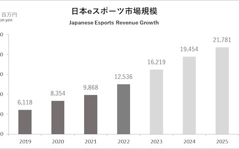 2022年の国内eスポーツ市場規模は推定125億円に！「日本eスポーツ白書2023」の内容が一部公開